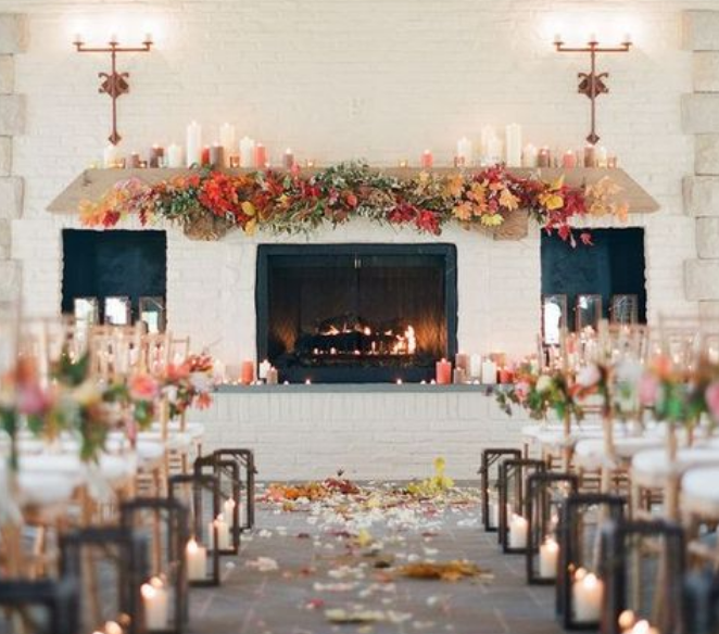 Venues with fireplaces are best for winter weddings